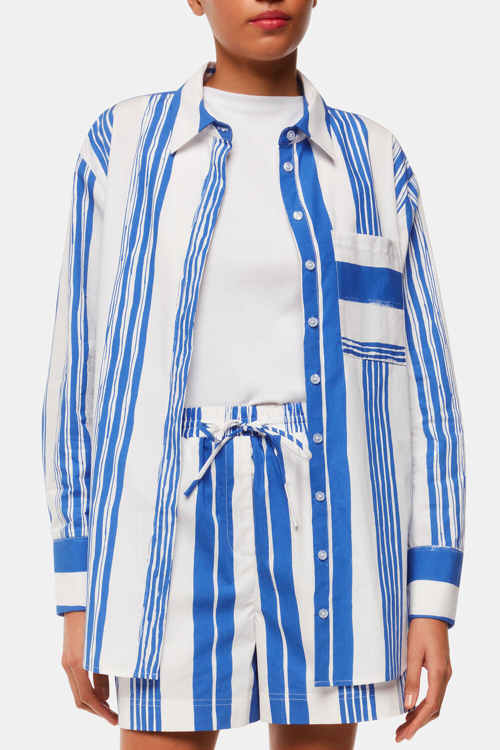 Painted Stripe Oversized Shirt